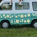  Vinilo adhesivo con Flor en tonos pastel para furgonetas camper y autocaravanas 09096