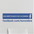  Vinilo Encuéntranos en Facebook para Negocio - QR Personalizado - Corte por Plóter - Fabricado en España - 04791