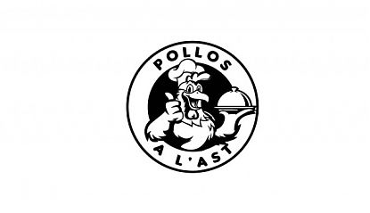  Vinilo Adhesivo de Corte POLLOS A L'AST | Decoración para Bares, Asadores y Restaurantes 09019