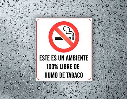  Vinilo adhesivo ESTE ES UN AMBIENTE 100% LIBRE DE HUMO DE TABACO 07225