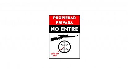  Cartel de Vinilo Adhesivo “Propiedad Privada No Entre” (Con Toque de Humor) 09097