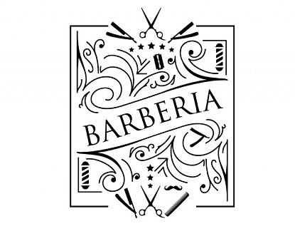  Vinilo decorativo para barberías especial para decoración de paredes o cristales 06040