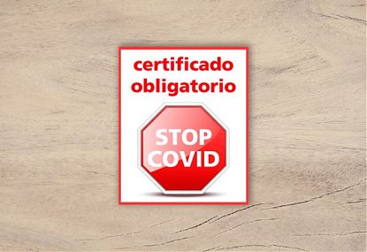 Vinilo adhesivo COVID CERTIFICADO OBLIGATORIO COVID pasaporte COVID 07942