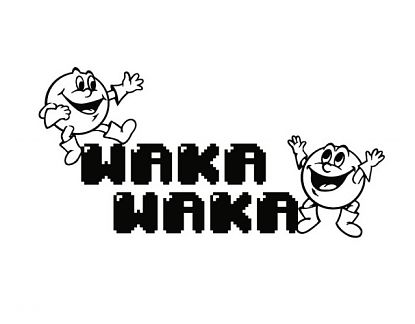 Vinilo decorativo videojuegos clásicos Waka Waka 04952