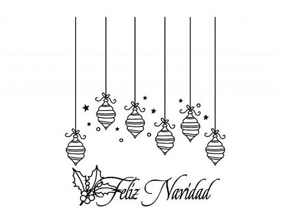  ADORNOS DE NAVIDAD - Vinilo decorativo navideño - navidad especial cristales 06773