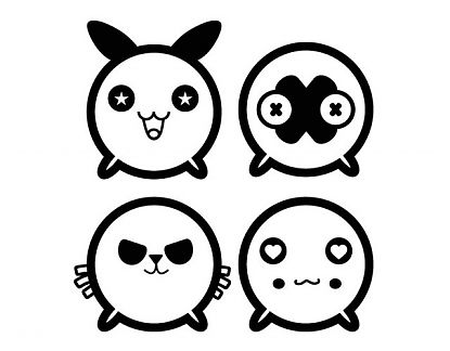  Colección de vinilos adhesivos manga Sugar Emoticons 04280