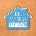  Cartel impreso sobre vinilo adhesivo y editable EN VENTA - carteles para inmobiliarias y particulares 07619