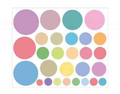  Kit de pegatinas infantiles con círculos de colores 06426