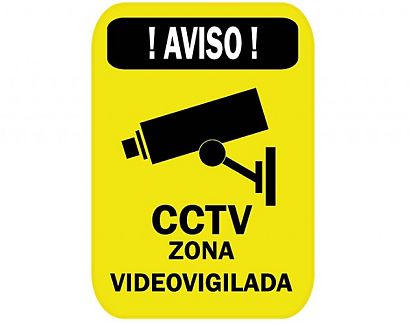  Adhesivo de vinilo Aviso cámaras de seguridad 7 01929