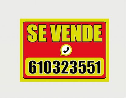  Cartel impreso sobre vinilo adhesivo para inmobiliarias y particulares Se vende 05281