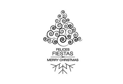  Vinilo decorativo con adorno navideño FELICES FIESTAS - MERRY CHRISTMAS 07930