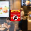  Vinilo adhesivo de seguridad para puertas automáticas – Aviso “No empujar ni tirar” 09877