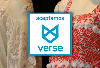  ACEPTAMOS PAGO CON VERSE - vinilo decorativo, stickers, pegatina VERSE 07898