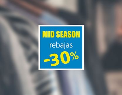 Vinilo adhesivo personalizado a todo color – Promociones de Rebajas Mid Season para escaparates 05989