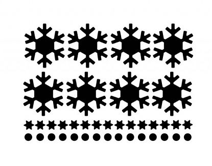  Vinilos decorativos navideños con copos de nieve y estrellas 06648