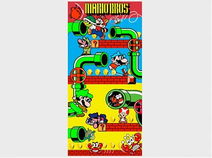  Vinilo impreso para la decoración de recreativas arcade Mario Bros Classic 05235