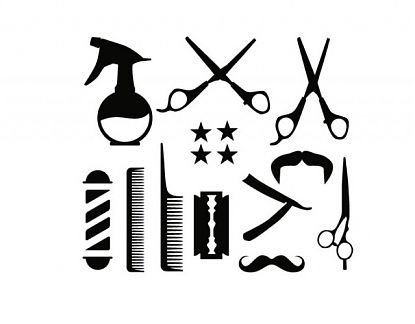  Colección de vinilos decorativos para paredes y cristales de barberías 06025