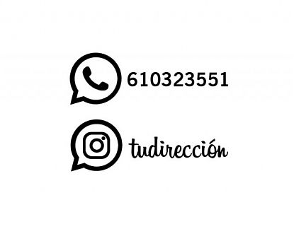  Vinilo decorativo personalizado WhatsApp + Instagram 06849
