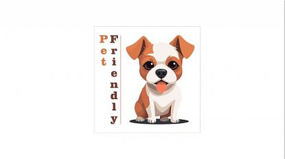  ¡Sí, aquí entran perros! Vinilo Adhesivo ‘Pet Friendly’ con perrito adorable para tu negocio. 09870