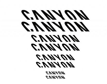  Pegatinas de vinilo de corte para la decoración de cuadros de bicicletas CANYON 05759