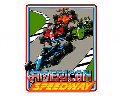  Pegatina de vinilo arcade American Speedway, vinilos personalizados bartop, vinilos bartop comprar, vinilos bartop arcade 02216