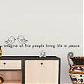  Vinilo decorativo imagine all the peoples living life in peace 08293