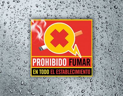  Vinio adhesivo impreso a todo color PROHIBIDO FUMAR 07200