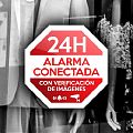  Pegatina de vinilo adhesivo con aviso de alarma conectada 06396