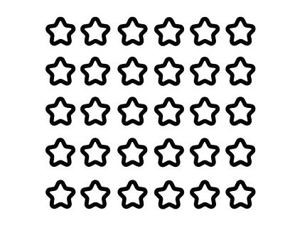  Patrones en vinilo adhesivo con estrellas de puntas redondeadas 05012
