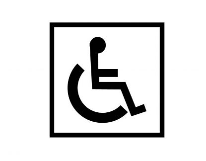  Vinilo de corte para la señalización de lavabos para personas con discapacidad 05173