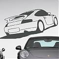  Decoración con Vinilos Adhesivos Porsche 911 GT3 02945
