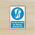  Vinilo adhesivo USO OBLIGATORIO DE BOTAS AISLANTES - Señalización seguridad laboral, carteles, adhesivos, pegatinas 08116