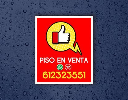  CARTEL EDITABLE PISO EN VENTA - Vinilo adhesivopersonalizado PISO EN VENTA - Carteles - Quiero vender mi casa rápido  07623