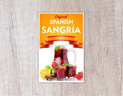  SPANISH SANGRÍA - Vinilo adhesivo para bares, restaurantes y chiringuitos de playa - Vinilos para cafeterías y bares, Vinilos para cristales 07763