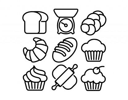  Kit de vinilos decorativos para panaderías 05631