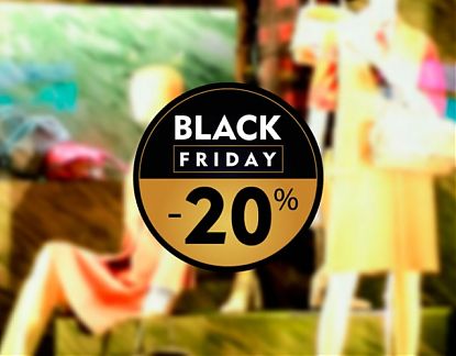 BLACK FRIDAY - Vinilo impreso personalizado a todo color especial escaparates tiendas - pegatina vinilo personalizable 06133