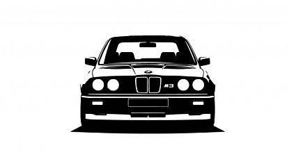  Elegancia en Movimiento: Vinilo Decorativo de la Silueta del BMW M3 Clásico 08820