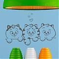  Vinilos para decorar paredes infantiles Los tres gatitos 03555