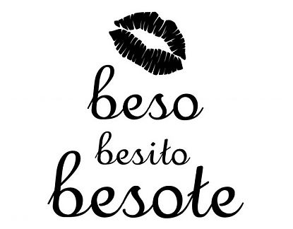  Vinilo Adhesivo Beso, Besito, Besote 03238