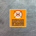  Vinilo Adhesivo de Seguridad: Prohibido el Acceso de Coches Eléctricos por Riesgo de Incendio en Garajes 09799