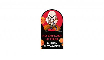 Vinilo Adhesivo para Puertas Automáticas con Gráficas de DRAGON BALL 09327