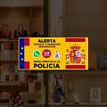  Vinilo adhesivo de seguridad oficial con bandera y escudo de España para disuadir robos en comercios y barrios 09795
