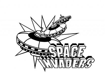  Vinilo decorativo estilo vintage sobre videojuegos Space Invaders 05602
