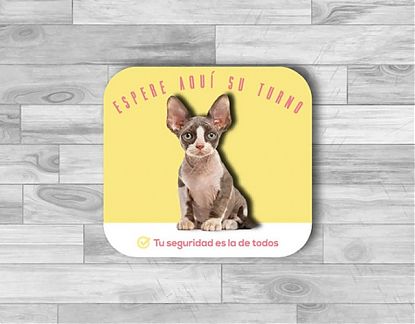  CORONAVIRUS - Vinilo adhesivo antideslizante para suelos - ESPERE AQUÍ SU TURNO - tu seguridad es la de todos 06960