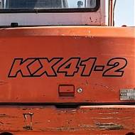 Vinilo KX41-2 de corte con ribeteado para mini excavadoras y maquinaria Kubota 09976