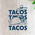  Vinilo adhesivo tacos, taquerías, comida mexicana - Tacos - Adhesivo de vinilo - Decoraciones bares  y restaurantes 08231