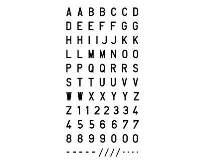  Letras en vinilo de corte personalizadas con la tipografía de las matrículas españolas 04760