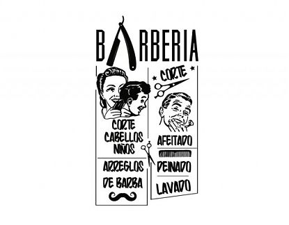  Vinilo decorativo estilo vintage Barberías 05576