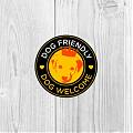  ¡Bienvenidos, Amigos Caninos! Vinilo Adhesivo Circular para Espacios DOG FRIENDLY  09446