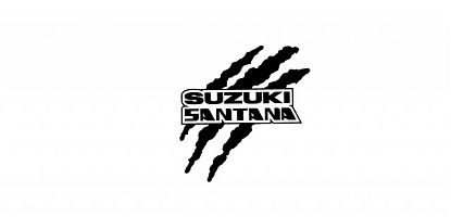  Vinilo adhesivo Suzuki Santana 4x4 con garras Velociraptor – Dale a tu vehículo una imagen salvaje y única 09460